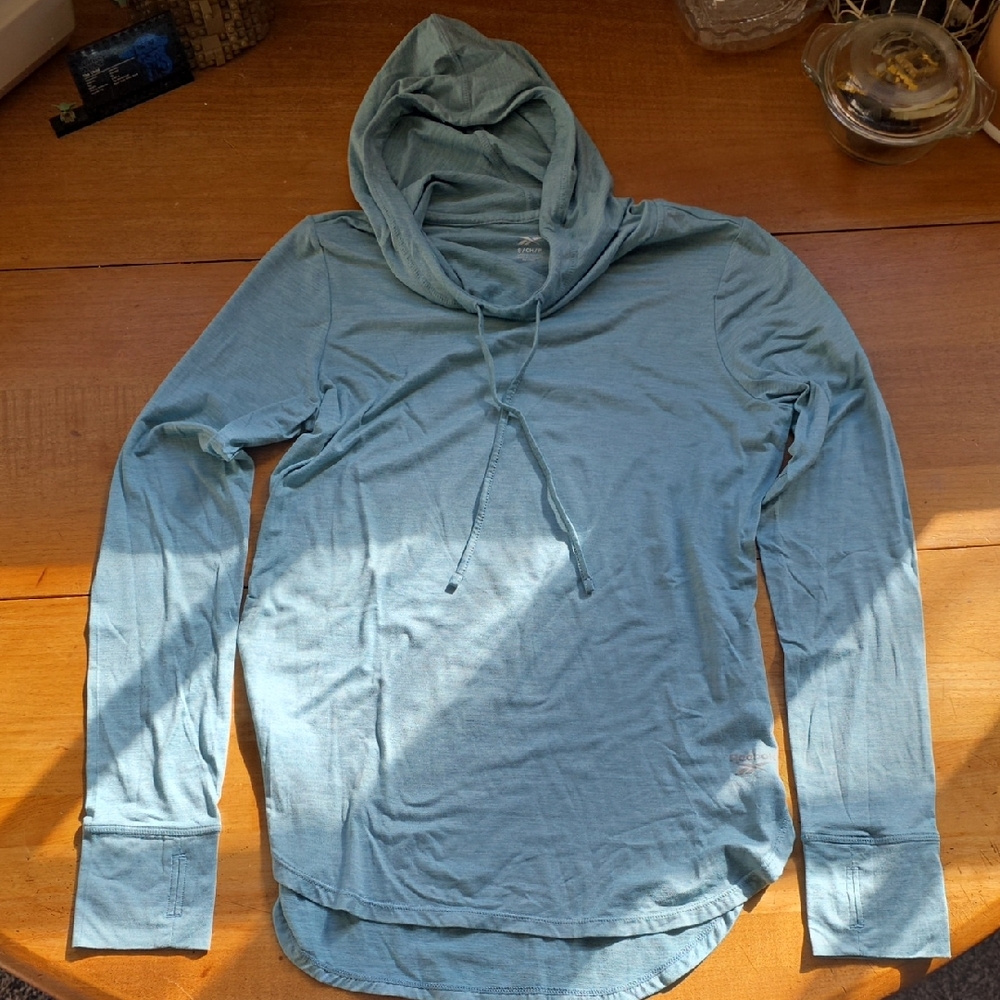 Womem's Blue Hooded Shirt